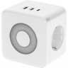 Двойник электрический REXANT КУБ 16А с заземлением + 2хUSB-A 2,4А + USB Type-C 3А с ночной подсветкой, белый 11-1251