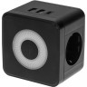 Двойник электрический REXANT КУБ 16А с заземлением + 2хUSB-A 2,4А + USB Type-C 3А с ночной подсветкой, черный 11-1252