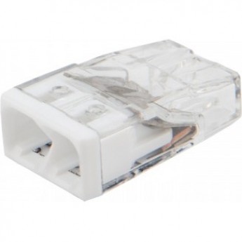 Экспресс-клемма REXANT СМК 2273-202, 2-проводная 0.5-2.5 мм², прозрачная, блистер (20 шт./уп.)