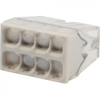 Экспресс-клемма с пастой REXANT СМК 2273-248, 8-проводная 0.5-2.5 мм², прозрачная (50 шт./уп.) Экспресс-клемма с пастой REXANT СМК 2273-248, 8-проводная 0.5-2.5 мм², прозрачная (50 шт./уп.)