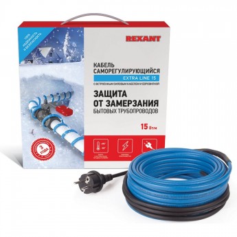 Кабель REXANT 15MSR-PB 25 м/375 Вт греющий саморегулирующийся
