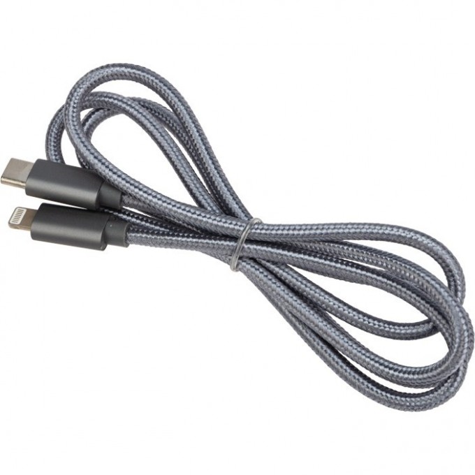 Кабель REXANT Type-C - Lightning PD, 1 м, нейлон, серый 18-1826