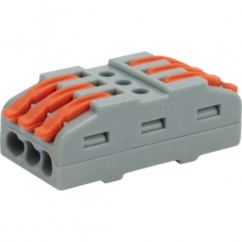 Клемма REXANT СМК 222-423 проходная серая, 25 шт.