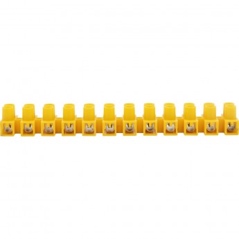 Клеммная винтовая колодка REXANT KВ-6 2,5-6, ток 6 A, полипропилен желтый (10 шт./уп.)