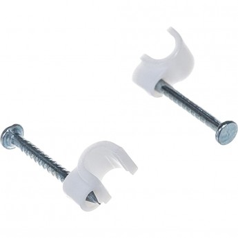 Крепеж кабеля REXANT круглый 10 мм, белый (упак. 50 шт) Крепеж кабеля REXANT круглый 10 мм, белый (упак. 50 шт)