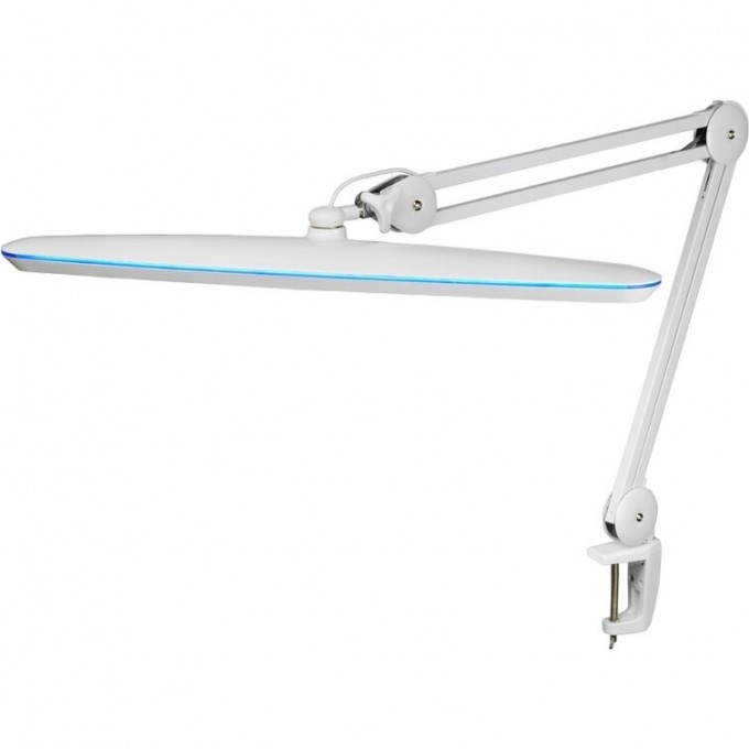 Лампа настольная REXANT бестеневая, струбцина, Blue Stream, 117 SMD LED, диммер (4 уровня), белая (9503LED,IN) 31-0409