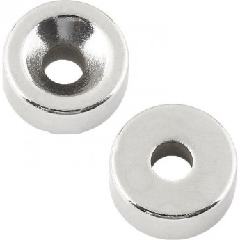 Неодимовый магнитный диск REXANT 20х5 мм с зенковкой 10х4.5 мм, 2 шт.