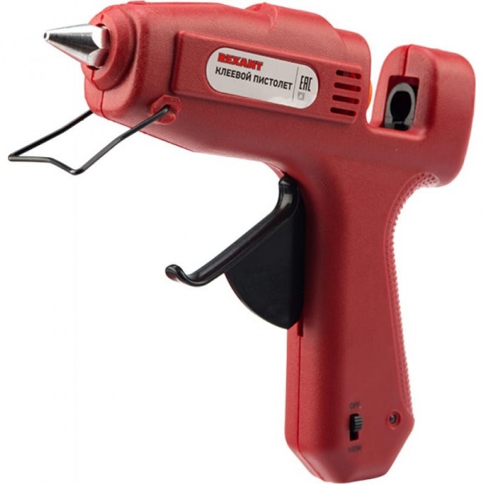 Пистолет клеевой REXANT, 100Вт, Ø11мм, с кнопкой, блистер 12-0115