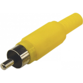 Разъем штекер REXANT RCA жёлтый пайка Разъем штекер REXANT RCA жёлтый пайка