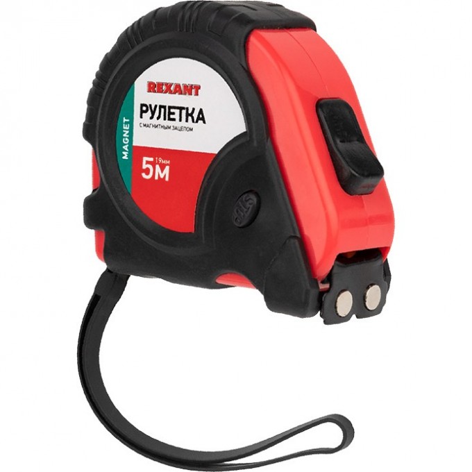 Рулетка измерительная REXANT ПРОФИ магнитная прорезиненный корпус 5 м х 19 мм 12-9014