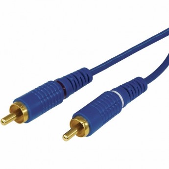 Шнур REXANT 2 RCA - 2 RCA 5 м синий gold