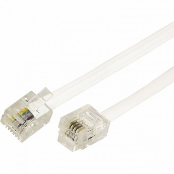 Шнур телефонный REXANT удлинитель RJ-11(6P-4C) 5 м белый