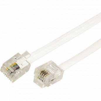 Шнур телефонный REXANT удлинитель RJ-11(6P-4C) 7 м белый