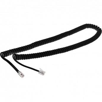 Шнур телефонный REXANT витой трубочный RJ-10(4P-4C) 2 м черный