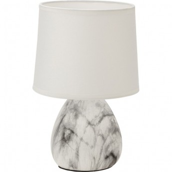 Светильник декоративный настольный REXANT "ФОРТЕ" с основанием цвета мрамор с белым абажуром, Е14, 40 Вт Светильник декоративный настольный REXANT "ФОРТЕ" с основанием цвета мрамор с белым абажуром, Е14, 40 Вт
