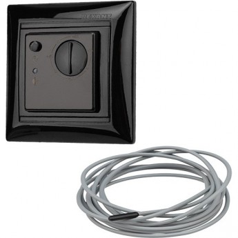 Терморегулятор механический REXANT RX-308B черный (совместим с Legrand серии Valena)