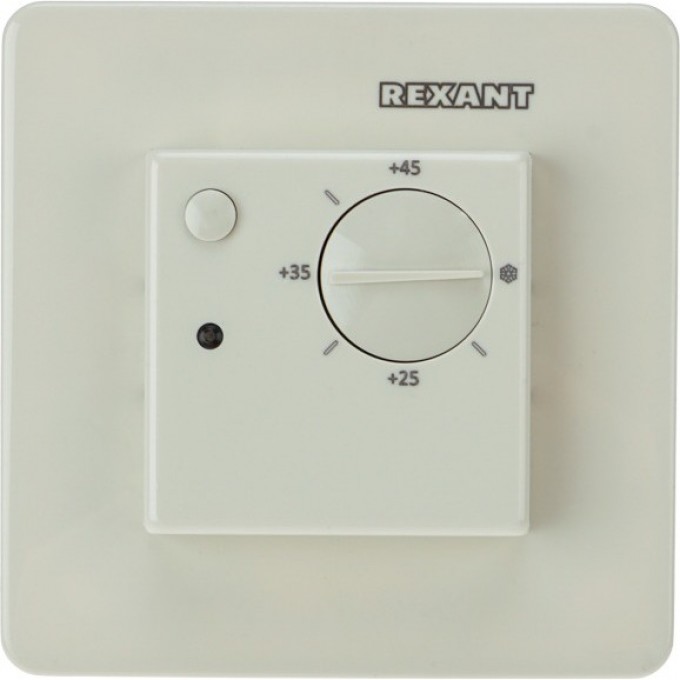 Терморегулятор механический REXANT RX-308U бежевый (совместим с Schneider серии Unica) 51-0824