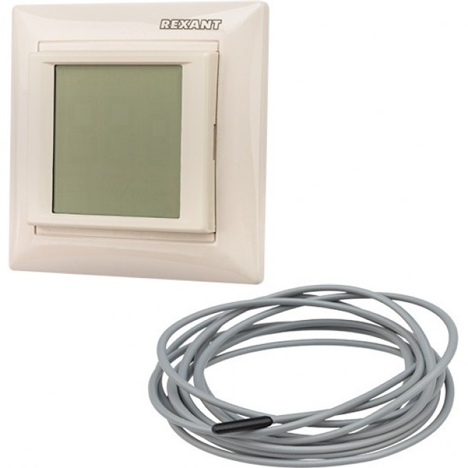 Терморегулятор REXANT RX-421H сенсорный программируемый бежевый 51-0587