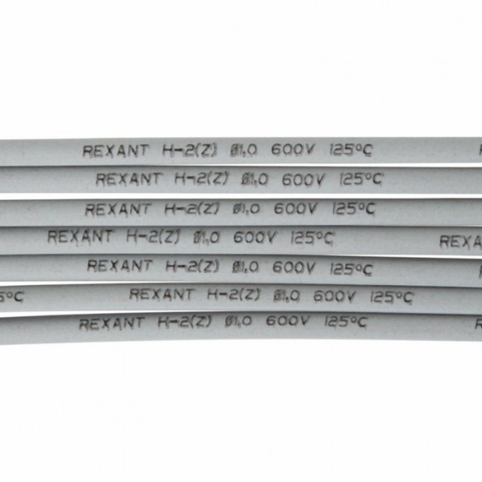 Термоусаживаемая трубка REXANT 1.0/0.5 мм серая, 50 шт/уп 20-1010