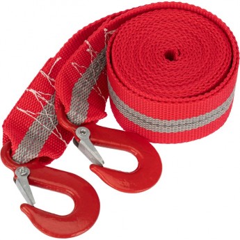 Трос буксировочный REXANT со светоотражающей лентой, 5 т, 4 м, с двумя крюками, в чехле Трос буксировочный REXANT со светоотражающей лентой, 5 т, 4 м, с двумя крюками, в чехле