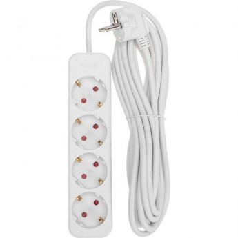 Удлинитель REXANT STANDARD 4 гнезда, 5м, 3х1,0мм², с/з, белый Удлинитель REXANT STANDARD 4 гнезда, 5м, 3х1,0мм², с/з, белый