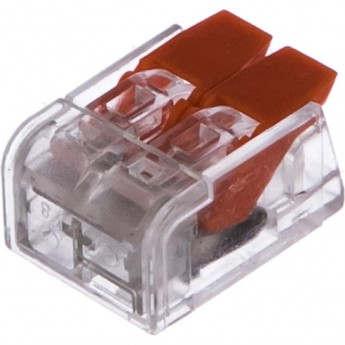 Универсальная компактная клемма REXANT СМК 221-412, 2-проводная до 4,0 мм² (50 шт/уп)