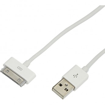 USB кабель REXANT для iPhone 4/4S 30 pin 1 м белый USB кабель REXANT для iPhone 4/4S 30 pin 1 м белый