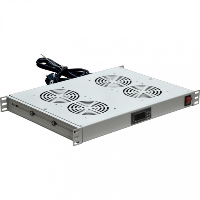 Вентиляторный модуль REXANT 19" с термостатом 1U с 4-мя вентиляторами 04-2605