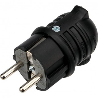 Вилка угловая REXANT влагозащищенная, с заземлением, 16 А, IP44 каучук