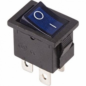 Выключатель клавишный REXANT MINI RWB-207 6А синий с подсветкой