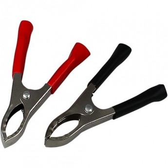 Зажим крокодил REXANT, длина 75 мм, ток 30A, 2 шт., пакет БОПП